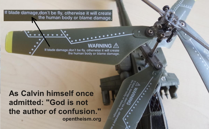 Can a toy falsify a theology? God is not the author of confusion, so did not decree this toy!